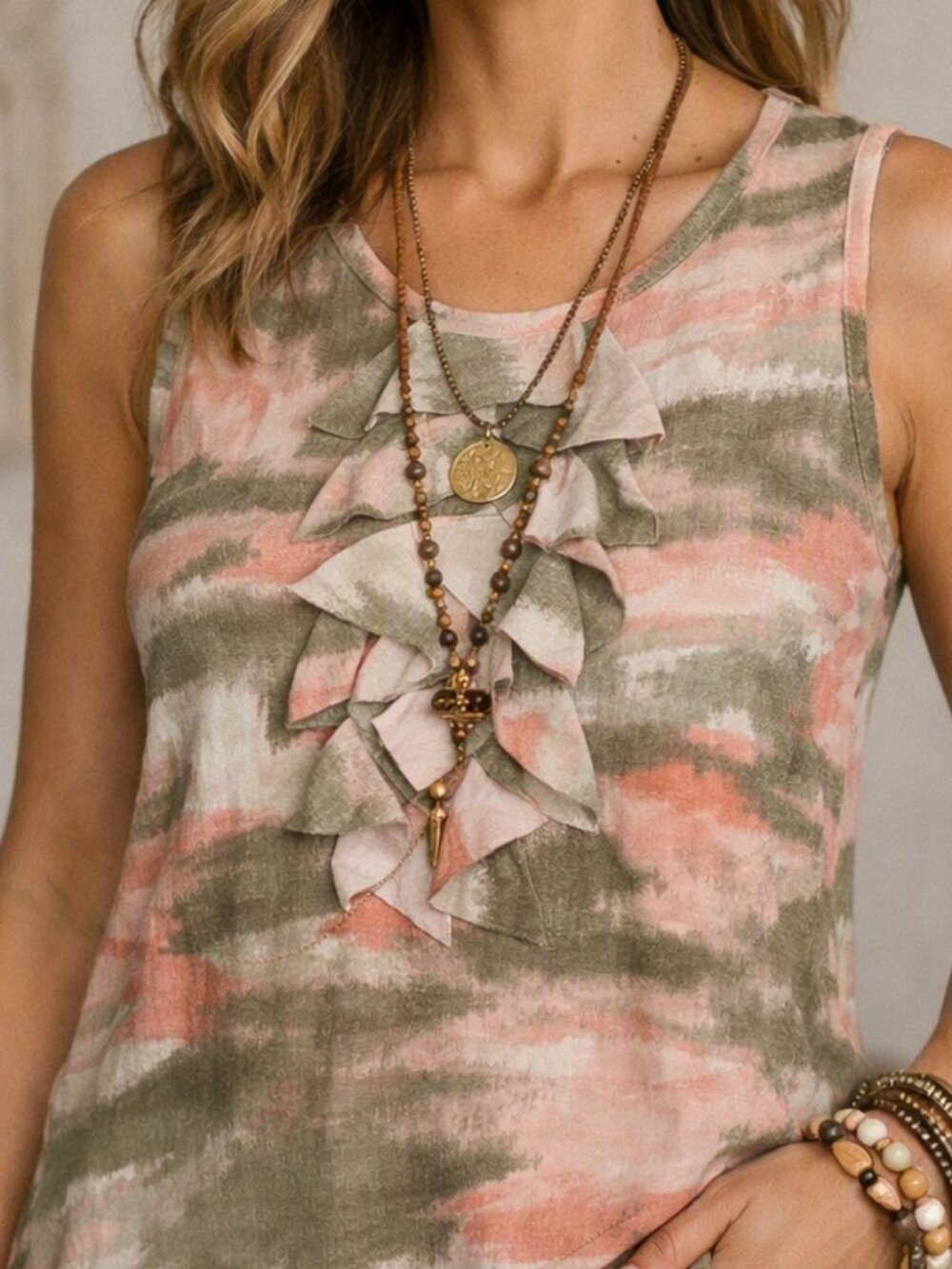 Chico’s Artsy Brushstroke Sleeveless Top